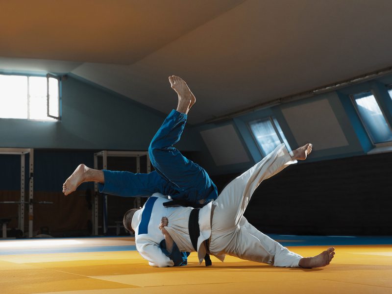 zwei judo kämpfer